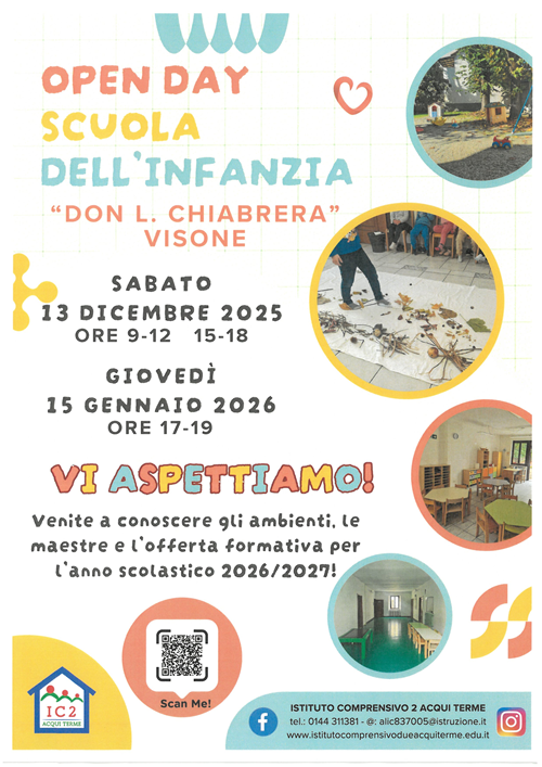 Open Day Scuola dell'Infanzia e primaria